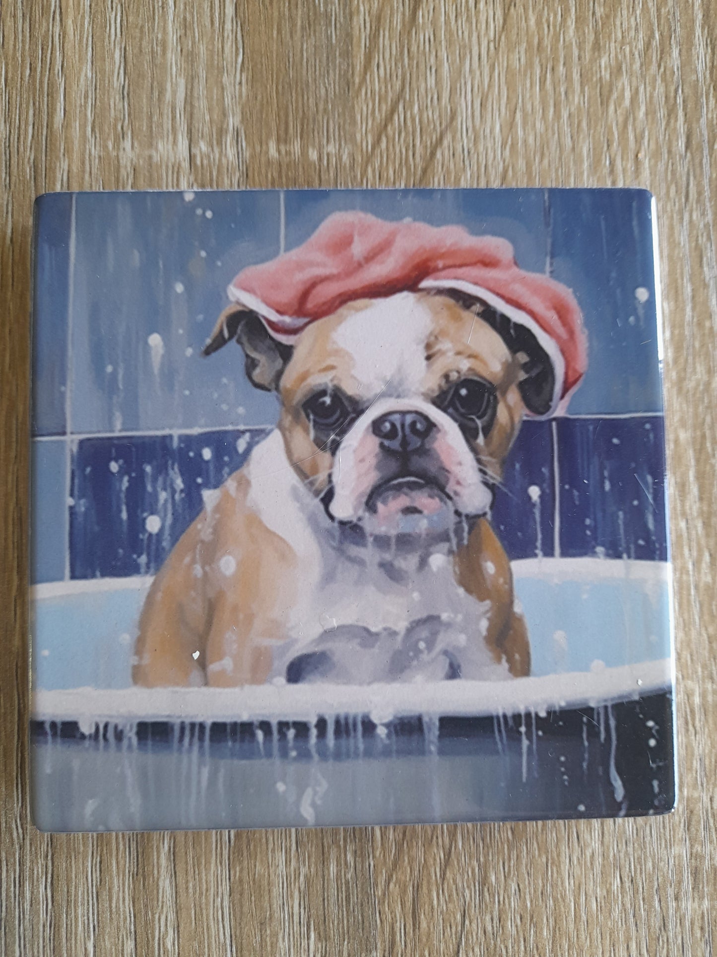 set 0f 4 ceramic dogs coasters